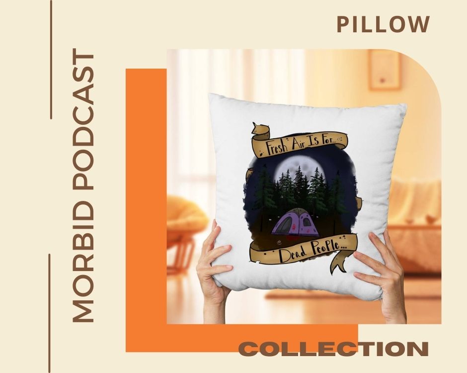 No edit morbid podcast pillow - Morbid Podcast Store