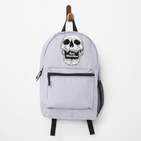 Morbid Podcast. Hey Weirdos skull Backpack RB1506 product Offical Morbid Podcast Merch